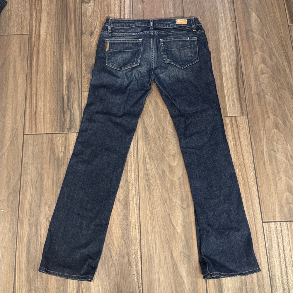 PAIGE Blue Patterned Denim Jeans - Picture 3 of 3